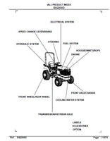 Kubota BX2200D Tractor Parts Catalogue Manual