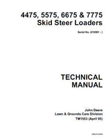 JOHN DEERE 7775 SKID STEER LOADER Service Repair Manual