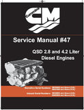 Cummins MerCruiser QSD 4.2 320 HP DIESEL ENGINE Service Repair Manual SN：88401000 and Above