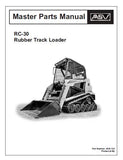 ASV Posi-Track RC 30 Track Loader Parts Catalogue Manual