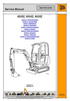 JCB 8030Z MINI EXCAVATOR Service Repair Manual SN: 1228500 Onwards