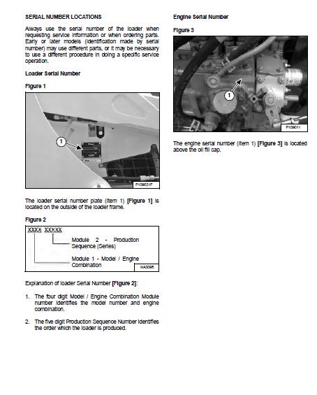 Bobcat S510 Skid Steer Loader Service Repair Manual (S/N A3NJ11001 and ...