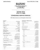 Suzuki DT30C after 1987 Service Repair Manual