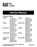 Caterpillar Cat GC55K Forklift Lift Trucks Service Repair Manual SN:AT88A-10231-20230