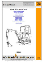 JCB 8018 MINI EXCAVATOR Service Repair Manual SN：1046000 Onwards