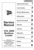 JCB 1CX BACKHOE LOADER Service Repair Manual SN（806000 Onwards）